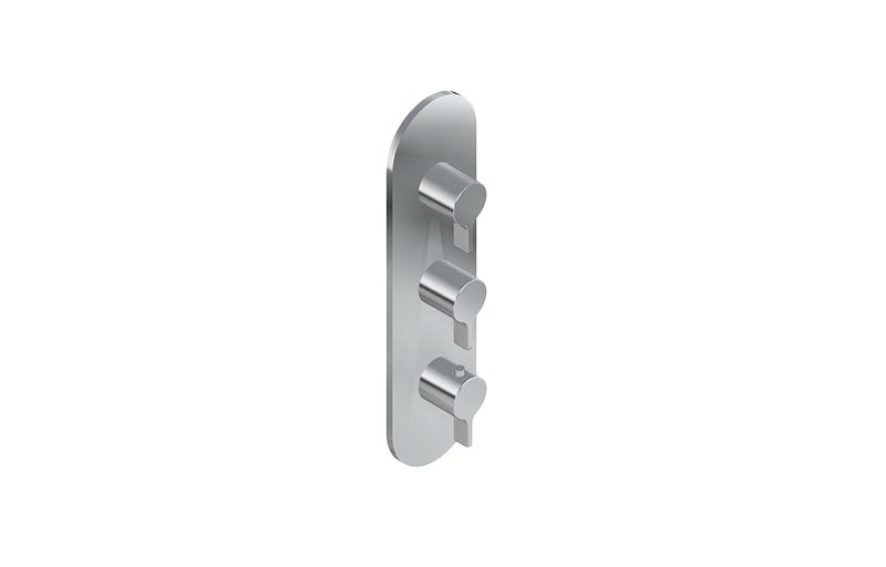 Graff G-8056-LM46E0-T M-Series Round 3-Hole Trim Plate with Terra Handles - Vertical Installation