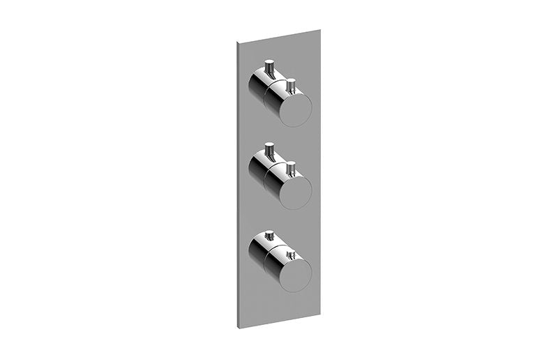 Graff G-8057-RH0-T M-Series Square Thermostatic 3-Hole Trim Plate and Handle - Trim Only