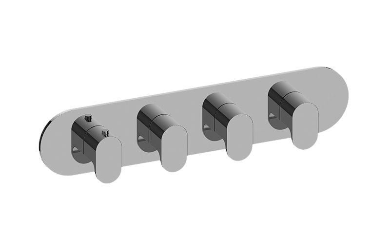 Graff G-8058H-LM44E0-T M-Series Round 4-Hole Trim Plate with Ametis Handles - Horizontal Installation