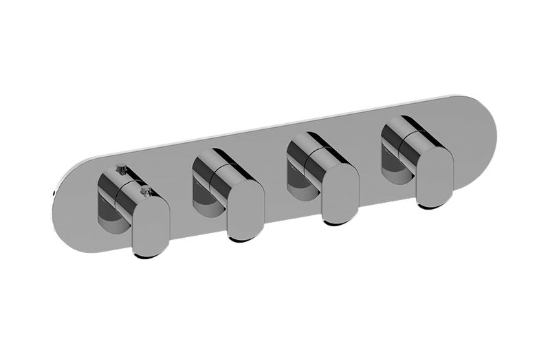 Graff G-8058H-LM45E0-T M-Series Round 4-Hole Trim Plate with Phase Handles - Horizontal Installation