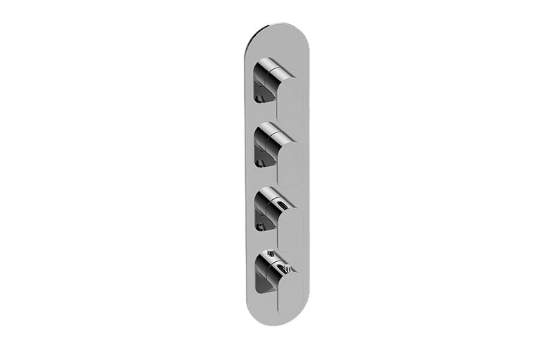Graff G-8058-LM42E0-T M-Series Round Thermostatic 4-Hole Trim Plate and Handle - Trim Only