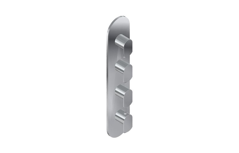 Graff G-8058-LM45E0-T M-Series Round 4-Hole Trim Plate with Phase Handles - Vertical Installation