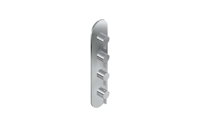 Graff G-8058-LM46E0-T M-Series Round 4-Hole Trim Plate with Terra Handles - Vertical Installation