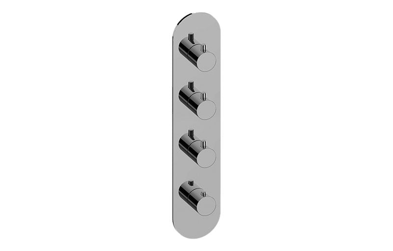 Graff G-8058-RH0-T M-Series Round Thermostatic 4-Hole Trim Plate and Handle - Trim Only