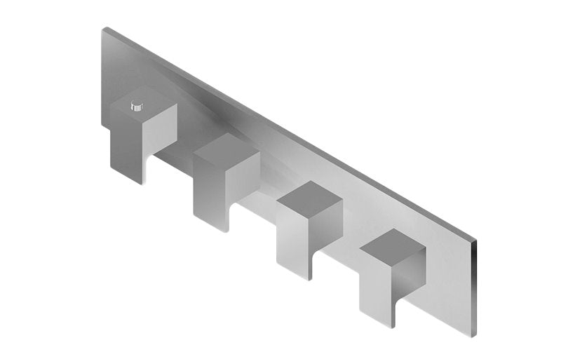 Graff G-8059H-LM31E0-T M-Series Square Thermostatic 4-Hole Trim Plate with Solar Handle - Horizontal Installation