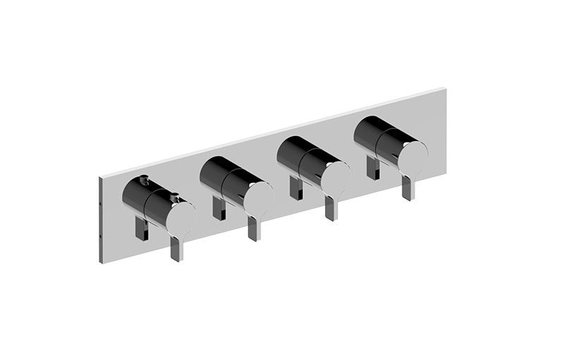 Graff G-8059H-LM46E0-T M-Series Square 4-Hole Trim Plate with Terra Handles - Horizontal Installation