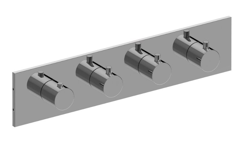 Graff G-8059H-RH0-T M-Series Square 4-Hole Trim Plate with Round Handles - Horizontal Installation