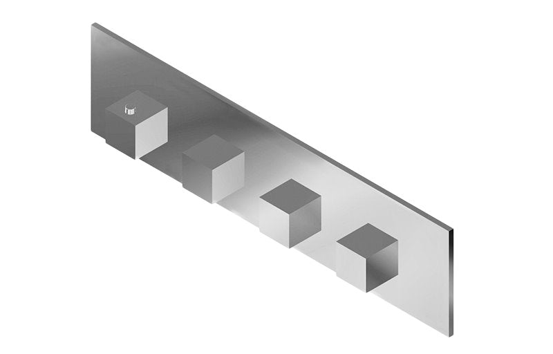 Graff G-8059H-SH0-T M-Series Square Thermostatic 4-Hole Trim Plate with Square Handle - Horizontal Installation