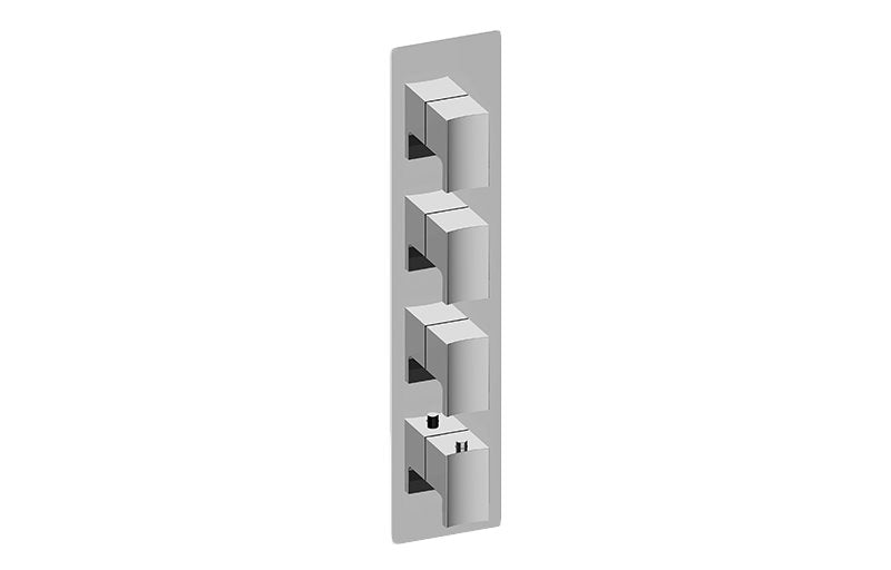 Graff G-8059-LM36E0-T M-Series Square Thermostatic 4-Hole Trim Plate with Targa/Sade Handle - Trim Only