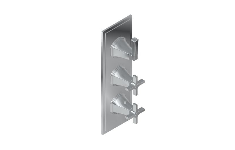 Graff G-8078-2C1L-T M-Series Finezza UNO 3-Hole Trim Plate with Finezza Handles - Vertical Installation