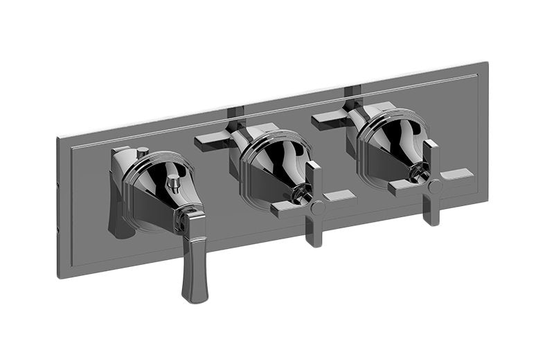 Graff G-8078H-1L2C-T M-Series Finezza UNO 3-Hole Trim Plate with Finezza Handles - Horizontal Installation