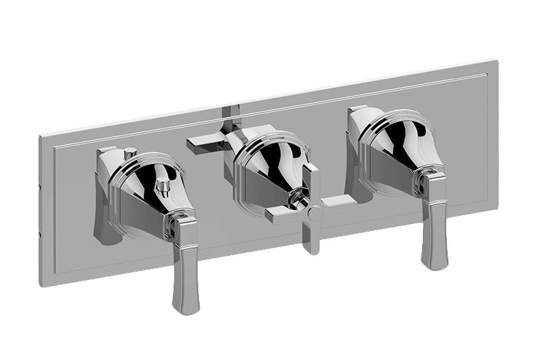Graff G-8078H-2L1C-T M-Series Finezza UNO 3-Hole Trim Plate with Finezza Handles - Horizontal Installation