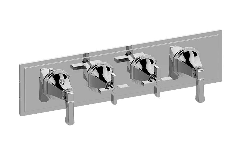 Graff G-8079H-2L2C-T M-Series Finezza UNO 4-Hole Trim Plate with Finezza Handles - Horizontal Installation