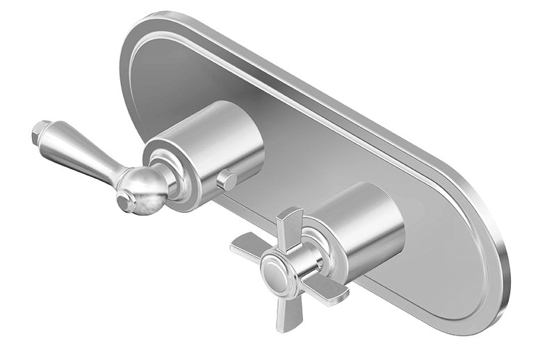 Graff G-8086H-LM48C16-T M-Series Camden 2-Hole Trim Plate with Camden Handles - Horizontal Installation