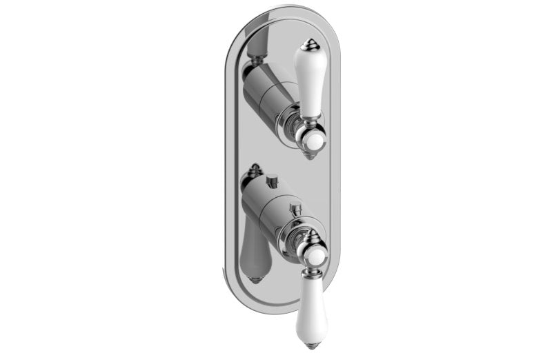 Graff G-8086-LC1E0-T M-Series Transitional 2-Hole Trim Plate with Handles - Vertical Installation