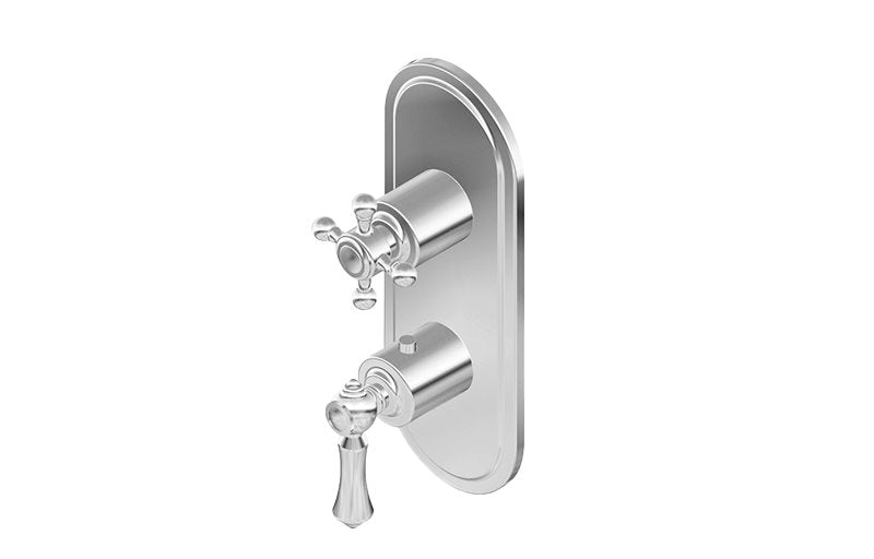 Graff G-8086-LM15C2-T M-Series Transitional 2-Hole Trim Plate with Handles - Vertical Installation
