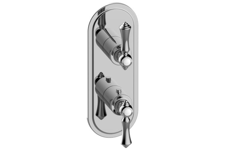 Graff G-8086-LM15E0-T M-Series Transitional 2-Hole Trim Plate with Lever Handles - Vertical Installation
