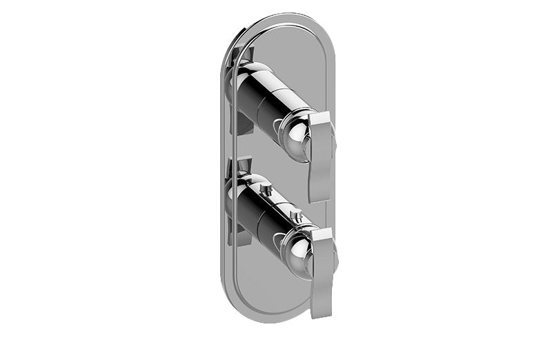 Graff G-8086-LM20E0-T M-Series Transitional 2-Hole Trim Plate with Bali Handles - Vertical Installation