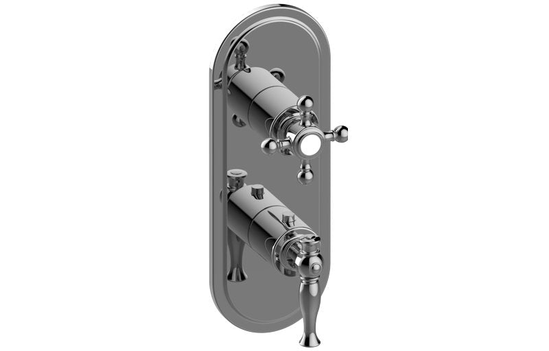 Graff G-8086-LM22C2-T M-Series Transitional 2-Hole Trim Plate with Two Handles - Vertical Installation