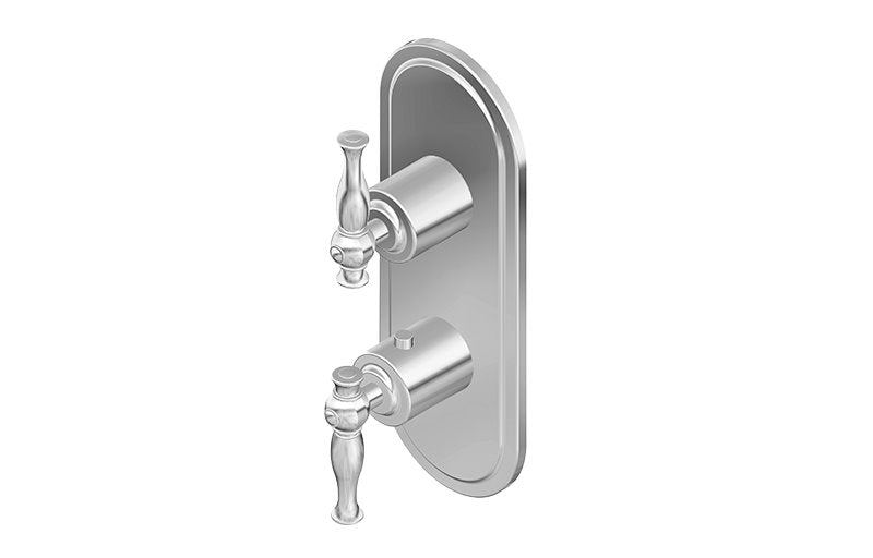 Graff G-8086-LM22E0-T M-Series Transitional 2-Hole Trim Plate with Cross Handles - Vertical Installation