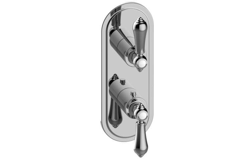 Graff G-8086-LM34E0-T M-Series Transitional 2-Hole Trim Plate with Handles - Vertical Installation