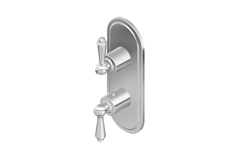 Graff G-8086-LM48E0-T M-Series Camden 2-Hole Trim Plate with Camden Handles - Vertical Installation