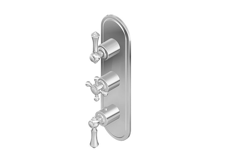 Graff G-8087-ALM15C2-T M-Series Transitional 3-Hole Trim Plate with Handles - Vertical Installation
