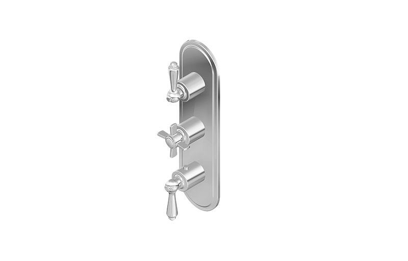 Graff G-8087-ALM48C16-T M-Series Camden 3-Hole Trim Plate with Camden Handles - Vertical Installation