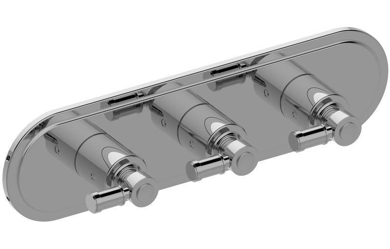Graff G-8087H-LM21E0-T M-Series Transitional 3-Hole Trim Plate with Bali Handles - Horizontal Installation
