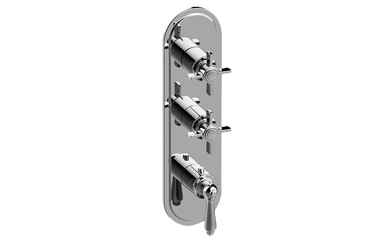 Graff G-8087-LM48C16-T M-Series Camden 3-Hole Trim Plate with Camden Handles - Vertical Installation