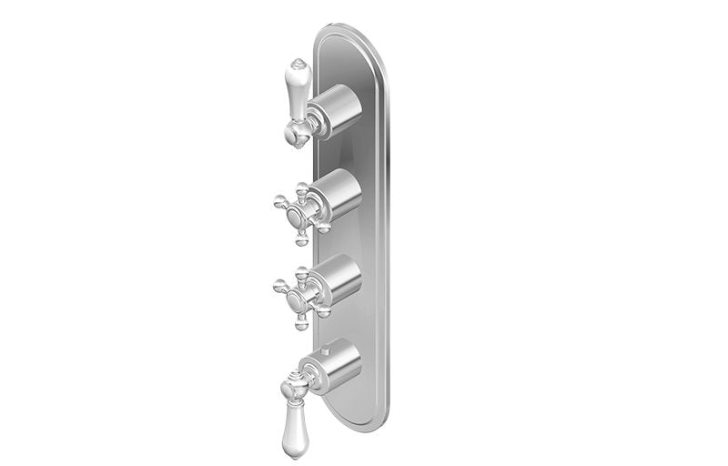 Graff G-8088-ALC1C2-T M-Series Transitional 4-Hole Trim Plate with Handles - Vertical Installation