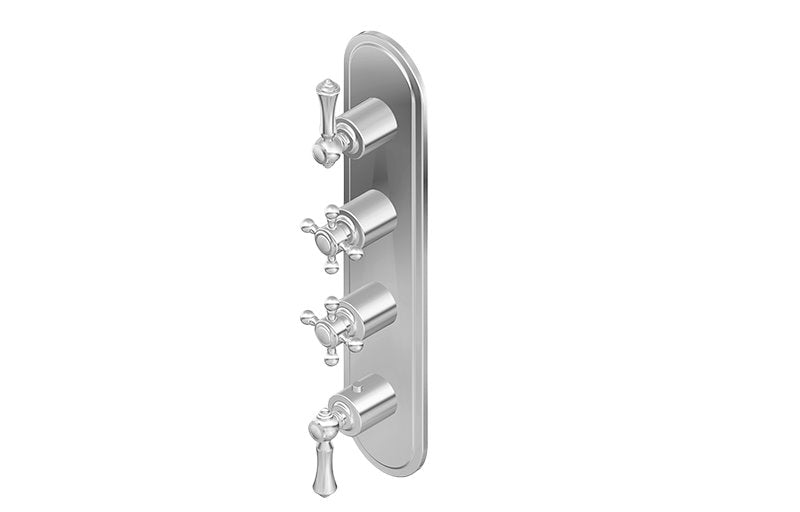 Graff G-8088-ALM15C2-T M-Series Transitional 4-Hole Trim Plate with Handles - Vertical Installation