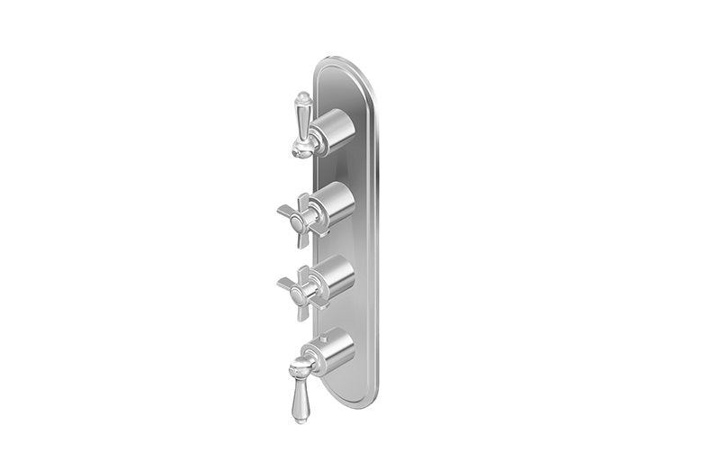 Graff G-8088-ALM48C16-T M-Series Camden 4-Hole Trim Plate with Camden Handles - Vertical Installation