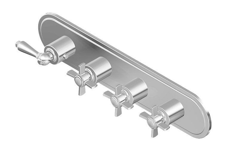 Graff G-8088H-LM48C16-T M-Series Camden 4-Hole Trim Plate with Camden Handles - Horizontal Installation