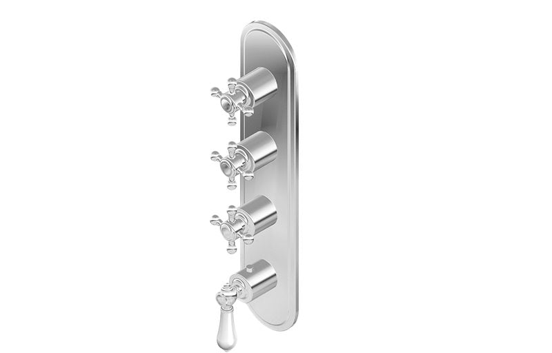 Graff G-8088-LC1C2-T M-Series Transitional 4-Hole Trim Plate with Handles - Vertical Installation