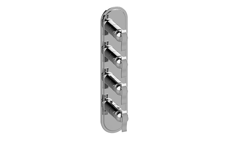 Graff G-8088-LM20E0-T M-Series Transitional 4-Hole Trim Plate with Bali Handles - Vertical Installation