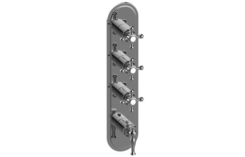Graff G-8088-LM22C2-T M-Series Transitional 4-Hole Trim Plate with Four Handles - Vertical Installation