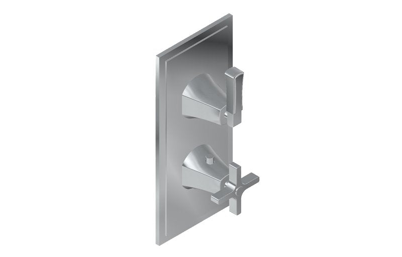 Graff G-8149-1C1L-T M-Series Finezza DUE 2-Hole Trim Plate with Finezza Handles - Vertical Installation