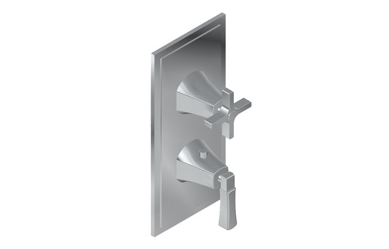 Graff G-8149-1L1C-T M-Series Finezza DUE 2-Hole Trim Plate with Finezza Handles - Vertical Installation