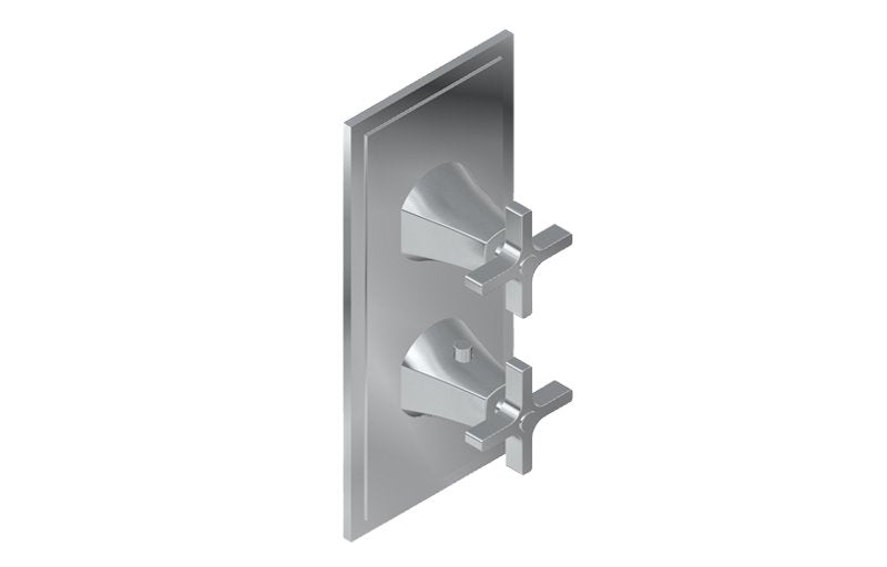 Graff G-8149-C15E0-T M-Series Finezza DUE 2-Hole Trim Plate with Cross Handles - Vertical Installation