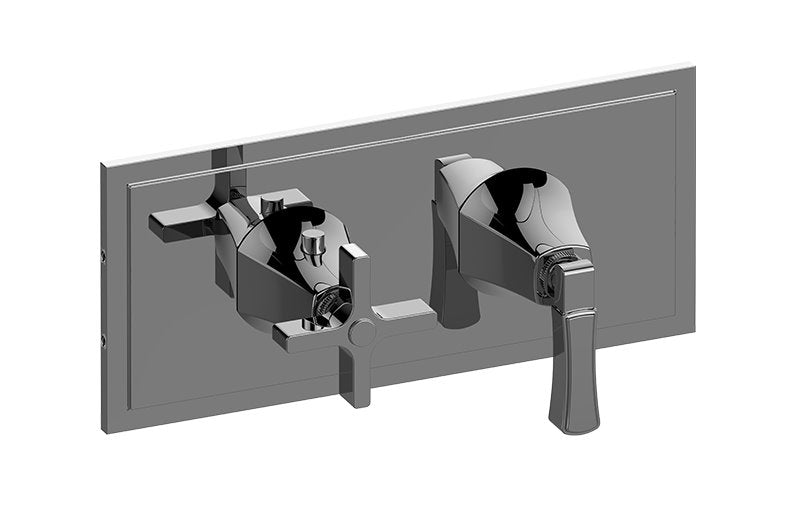 Graff G-8149H-1C1L-T M-Series Finezza DUE 2-Hole Trim Plate with Finezza Handles - Horizontal Installation