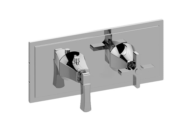 Graff G-8149H-1L1C-T M-Series Finezza DUE 2-Hole Trim Plate with Finezza Handles - Horizontal Installation