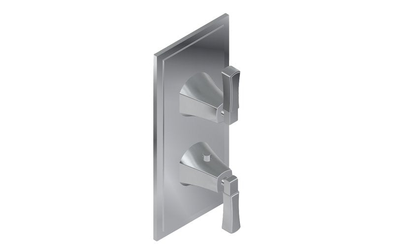 Graff G-8149-LM47E0-T M-Series Finezza DUE 2-Hole Trim Plate with Lever Handles - Vertical Installation