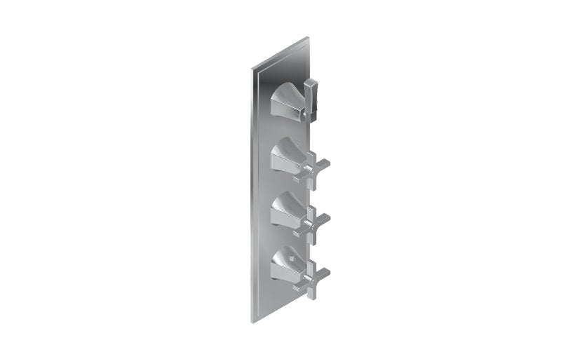 Graff G-8179-3C1L-T M-Series Finezza DUE 4-Hole Trim Plate with Finezza Handles - Vertical Installation