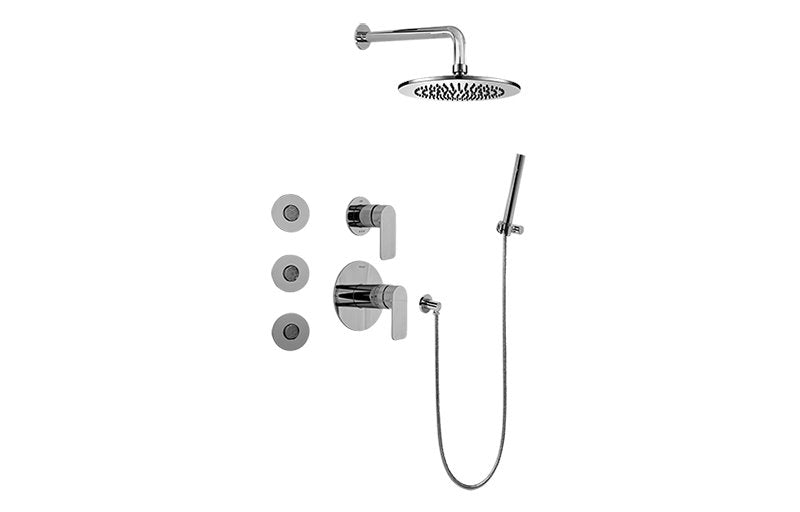 Graff GB5.122A-LM42S-T Full Thermostatic Shower System with Transfer Valve - Rough and Trim