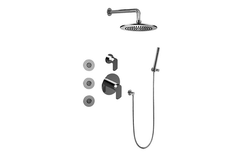 Graff GB5.122A-LM45S-T Full Thermostatic Shower System with Diverter Valve - Trim Only