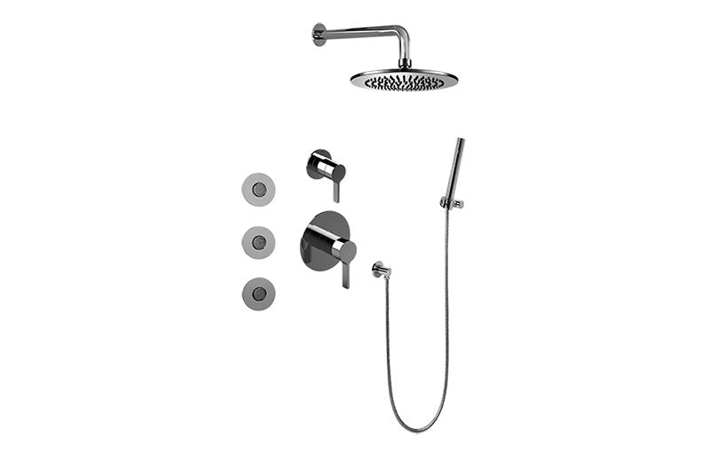 Graff GB5.122A-LM46S-T Full Thermostatic Shower System with Diverter Valve - Trim Only