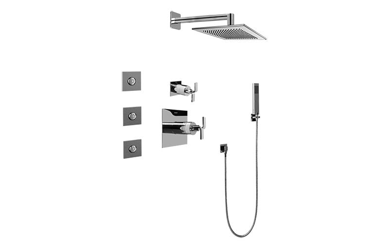 Graff GC5.122A-C9S-T Full Thermostatic Shower System with Transfer Valve - Trim Only