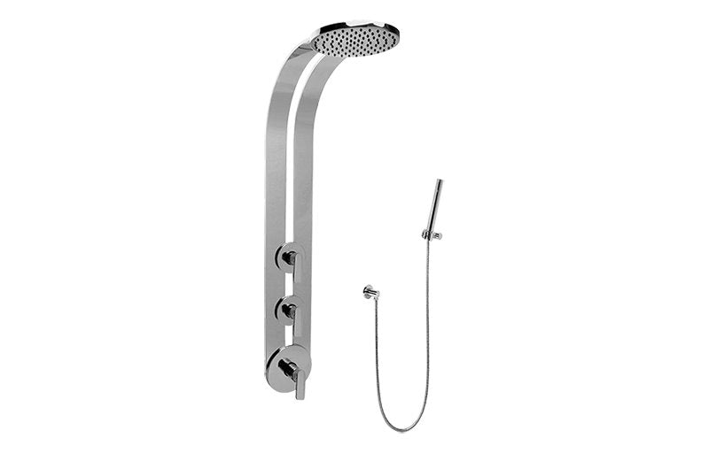 Graff GD2.020A-LM42S Round Thermostatic Ski Shower Set with Handspray - Rough and Trim
