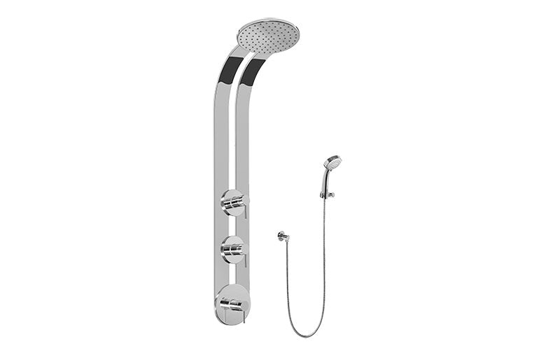 Graff GD2.030A-LM37S Round Thermostatic Ski Shower Set with Handspray - Rough and Trim